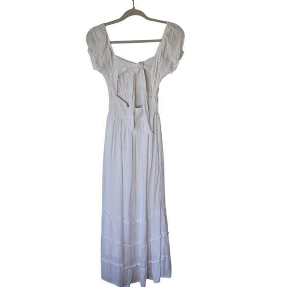 NWOT Hollister Midi White Boho Dress with Pockets XS - Picture 5 of 13